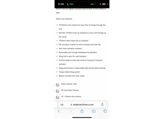 Mde 16ft folding fork
